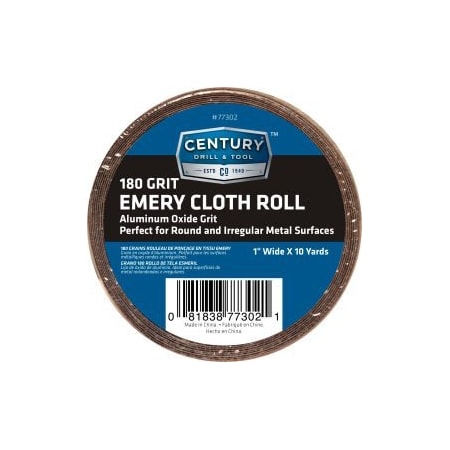 Century Drill & Tool Century Drill 77302 Emery Cloth Shop Roll 10 Yards 1" Wide 180 Grit 77302